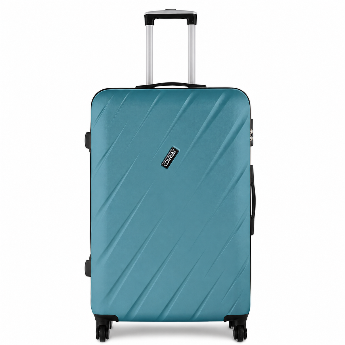 CONWAY 75 cm Cabin Trolley Bag | 8 Wheels ABS Hardshell Luggage with 360° Spinner Wheels | Carry-On Travel Suitcase for Men & Women l Teal