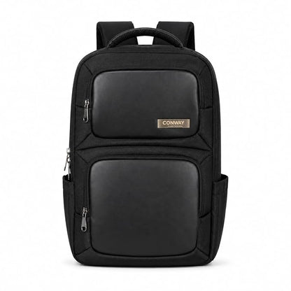 CONWAY AERIS Laptop Backpack for Men | 15.6 Inch Water Resistant Travel Backpack | Office Business Laptop Bag with Premium Metal Zippers & Trolley Strap