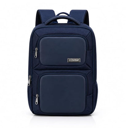 CONWAY AERIS Laptop Backpack for Men | 15.6 Inch Water Resistant Travel Backpack | Office Business Laptop Bag with Premium Metal Zippers & Trolley Strap