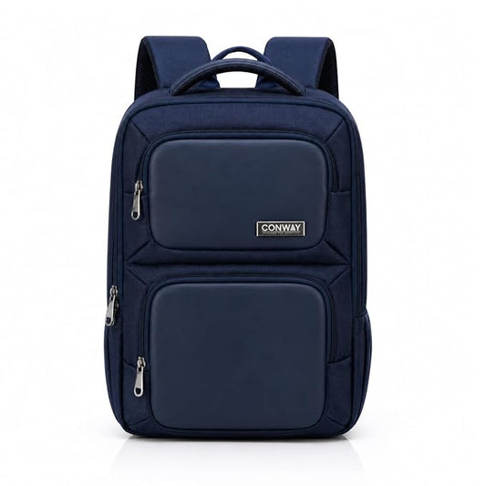 CONWAY AERIS Laptop Backpack for Men | 15.6 Inch Water Resistant Travel Backpack | Office Business Laptop Bag with Premium Metal Zippers & Trolley Strap