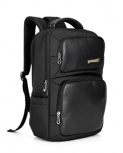 CONWAY AERIS Laptop Backpack for Men | 15.6 Inch Water Resistant Travel Backpack | Office Business Laptop Bag with Premium Metal Zippers & Trolley Strap