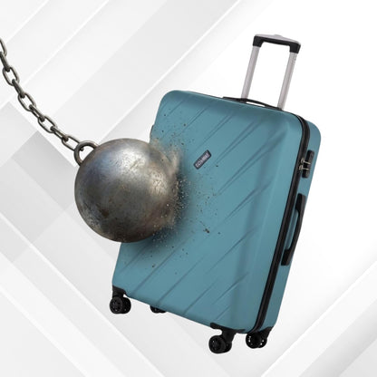 Verve Hard Shell Luggage Set of 3 (20 Inch, 24 Inch & 28 Inch) | TSA Lock | 360° Spinner Wheels | Lightweight Travel Suitcase Set | Durable Check-in & Cabin Luggage for Family Travel | Turquoise