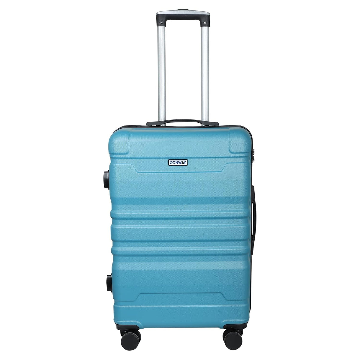 CONWAY Transit 55 cm Small Cabin Trolley Bag | ABS Hardshell Luggage for Men & Women | 8 Spinner Wheels | 360° Wheeling System | Number Lock Suitcase | Lightweight Travel Trolley Bag | Turquoise