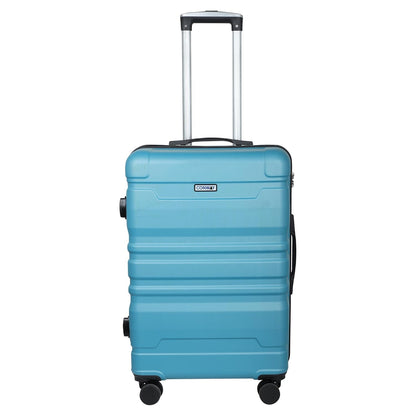CONWAY Transit 55 cm Small Cabin Trolley Bag | ABS Hardshell Luggage for Men & Women | 8 Spinner Wheels | 360° Wheeling System | Number Lock Suitcase | Lightweight Travel Trolley Bag | Turquoise