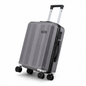CONWAY Elite-Pro 20-inch (55 cm) Cabin Trolley Bag with Dedicated Front Laptop Compartment | 8-Wheel 360° Spinner | 3-Digit Lock Premium Travel Suitcase - Grey